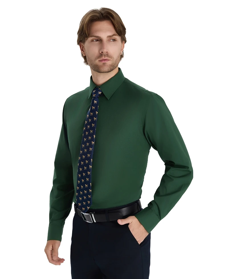 Club Room Men's Regular Fit Solid Dress Shirt, Macy's Exclusive