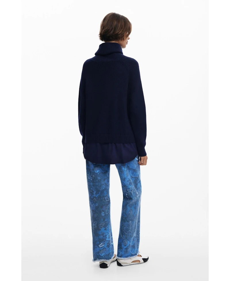 Desigual Women's Cable-knit sweater with zipper