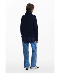 Desigual Women's Cable-knit sweater with zipper