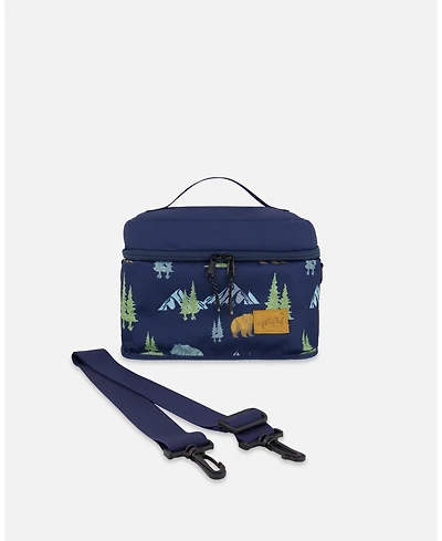 Deux par Deux Boy Lunch Box Navy Animal Print - Toddler|Child