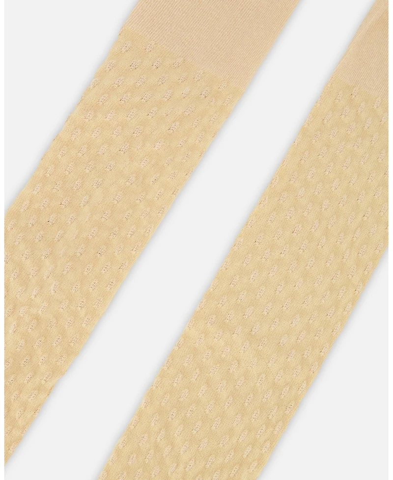 Deux par Girl Knit Tights Beige - Toddler|Child