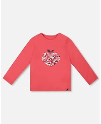Deux par Girl Cotton T-Shirt Red with Mini Apples - Toddler|Child