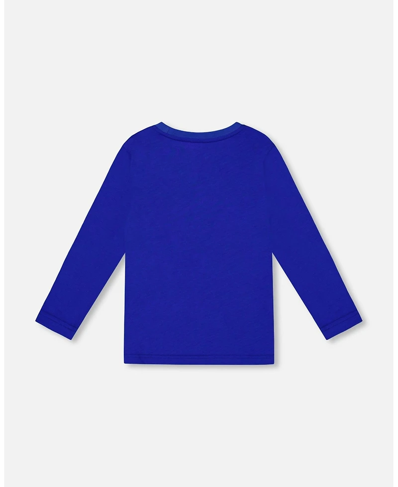 Deux par Boy Long Sleeve Jersey Tee Blue - Toddler|Child