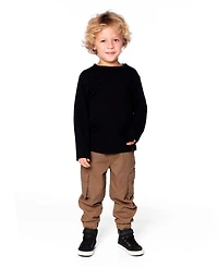 Deux par Boy Cotton Jersey Pocket T-Shirt Black