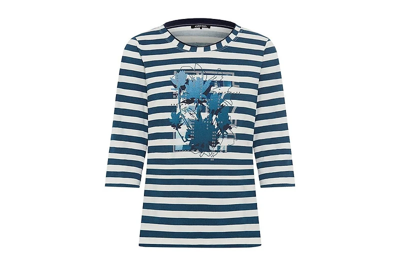 Olsen Stripe and Placement Print T-Shirt