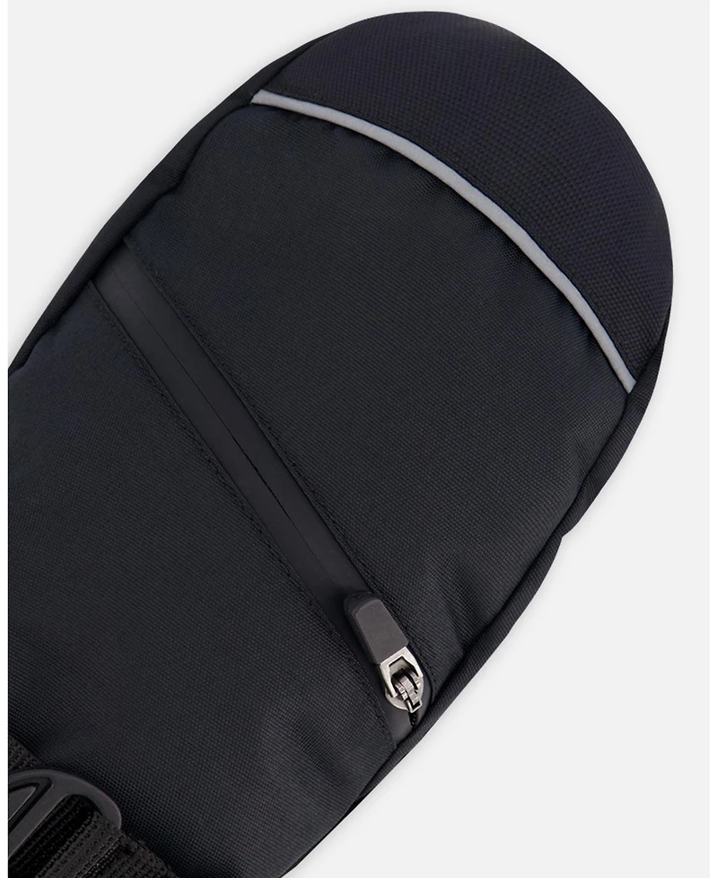 Deux par Kids Unisex Winter Mittens Teknik Black