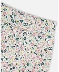 Deux par Baby Girl Cotton Evolutive Pant Off-White Floral