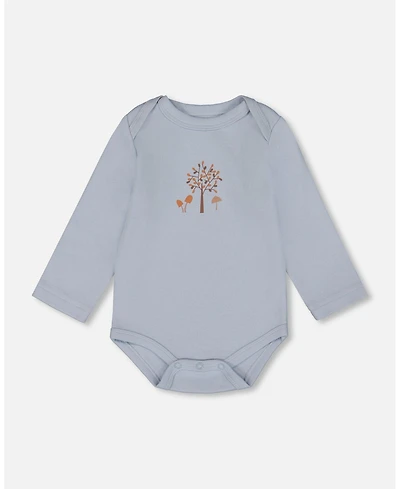 Deux par Baby Boys Cotton Onesie Light Blue