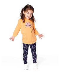 Deux par Girl Tunic and Leggings Set Golden Brown