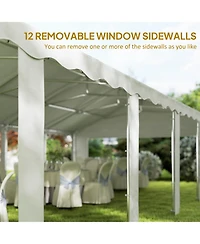 Outsunny 20' x 40' Large Party Tent with Removable Window Sidewalls