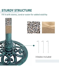 Outsunny 28" Outdoor Bird Bath Fountain Backyard Feeder Sd Ornaments