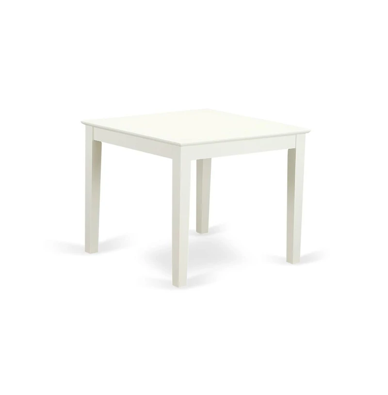 East West Furniture Dining Room Set Linen White