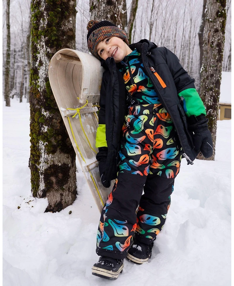 Deux par Boy Two-Piece Play Snowsuit Smiley Face
