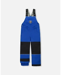 Deux par Toddler Boys Solid Play Overall Snow Bib Blue - Toddler|Child