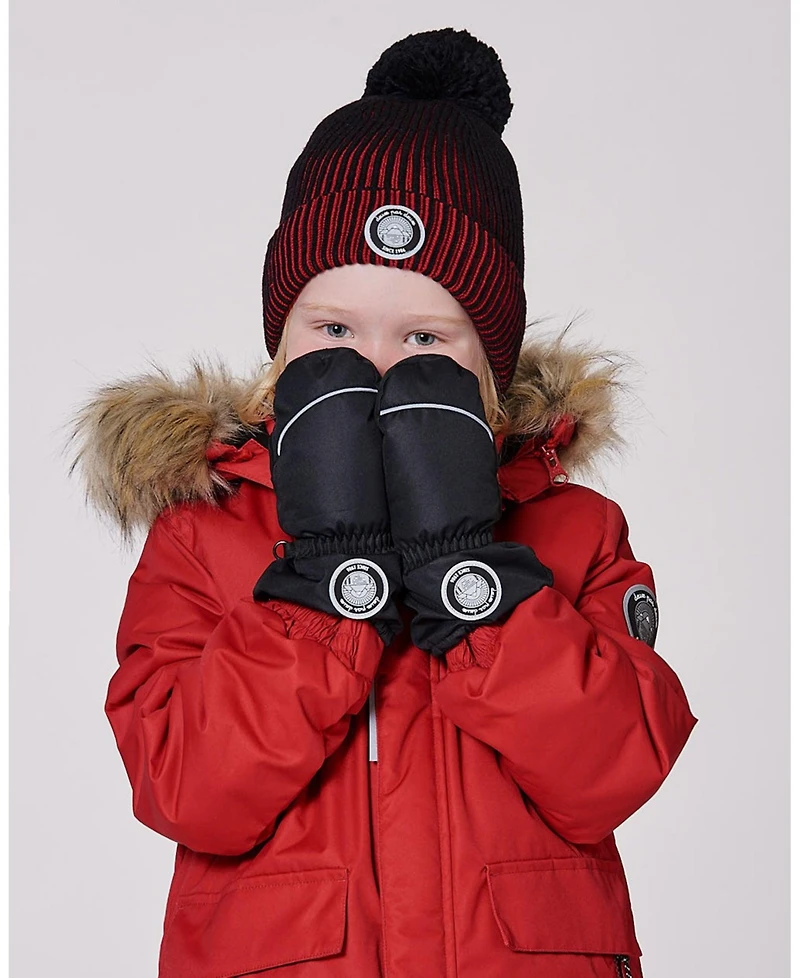 Deux par Deux Baby Unisex Winter Mittens Play Black - Baby