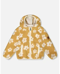 Deux par Girl Mid-Season Sherpa Jacket Light Beige