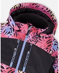 Deux par Girl Two-Piece Teknik Snowsuit Multicolor Leopard and Zebra - Toddler|Child
