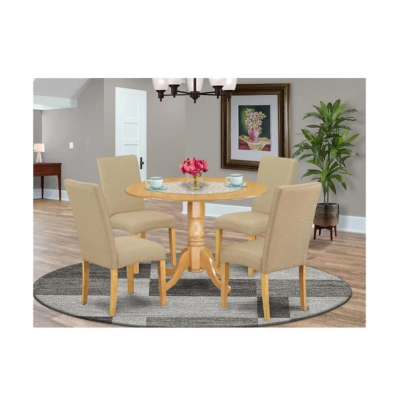 East West Furniture Dining Room Set Oak