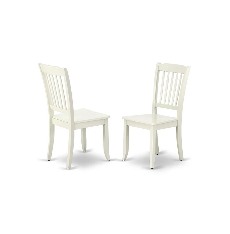 East West Furniture Dining Room Set Linen White
