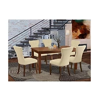 East West Furniture Dining Room Set Mahogany