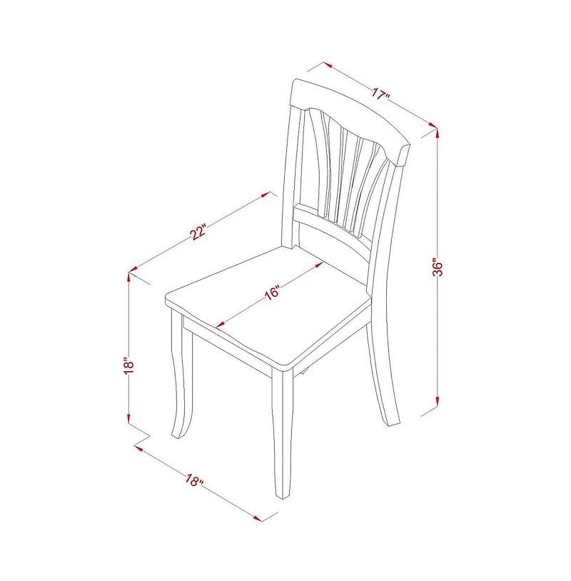 East West Furniture 5 Piece Dining Table Set - Linen White Dining Room Table and 4 Linen White Wooden Dining Chairs with Slatted Back