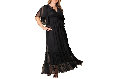 Kiyonna Plus Graceful Tiered Mesh Gown
