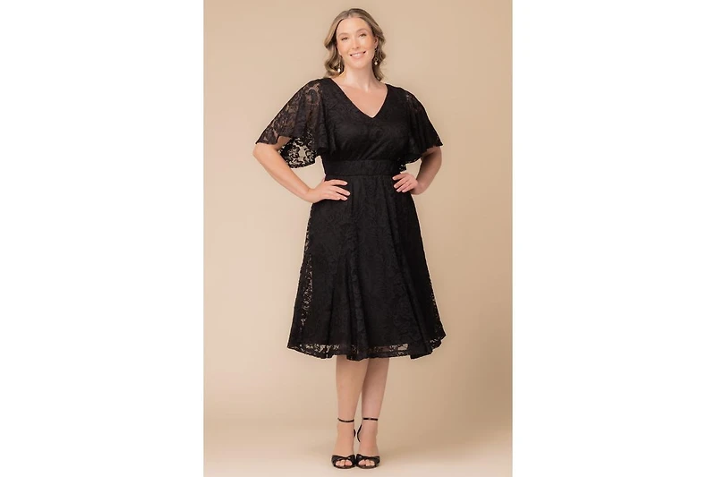 Kiyonna Plus Camille Lace Cocktail Dress