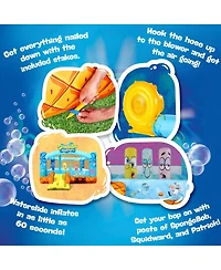 Sunny & Fun SpongeBob Inflatable Bounce House for Kids with Air Blower, Stakes & Repair Kit