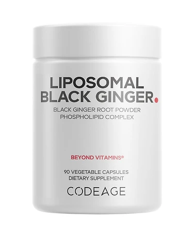 Codeage Liposomal Black Ginger Supplement - Kaempferia Parviflora Root Powder - 3-Month Supply - Ginger Root Pills