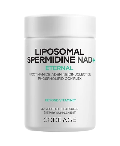 Codeage Liposomal Spermidine Nad+ Spermidine Supplement - 500 Mg Nad+ Vitamin C - Nicotinamide Adenine Dinucleotide Pills