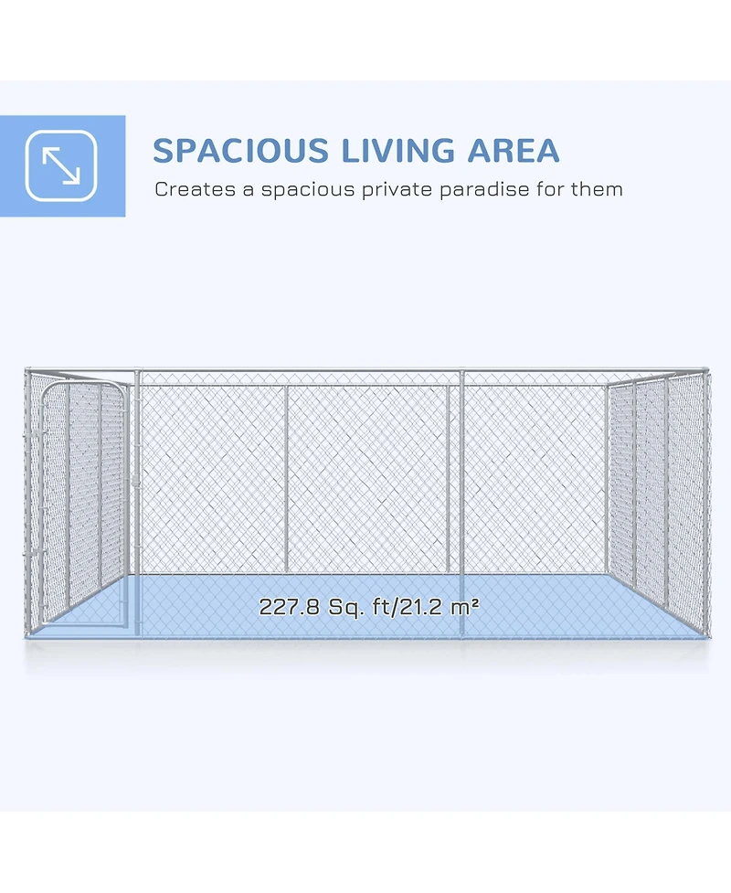 PawHut Dog Playpen, Dog Exercise Pen Dog Run Enclosure, 227.5 Sq. Ft