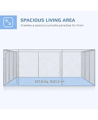 PawHut Dog Playpen, Dog Exercise Pen Dog Run Enclosure, 227.5 Sq. Ft