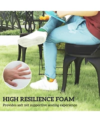 Outsunny Outdoor Chair Cushions Set of 4 Round Seat