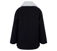 Michael Kors Big Girls Faux Wool Collar Jacket