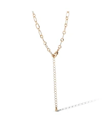 Jessica Simpson Green Gem Drop Charm Necklace in Gold-Tone Chain