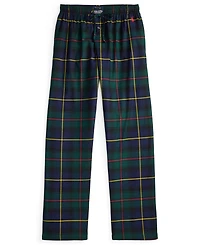 Polo Ralph Lauren Men's Plaid Pattern Flannel Yarn Dyed Drawstring Pajama Pants
