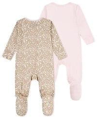 Huggies Baby Girls 2-Pack Crewneck Coverall
