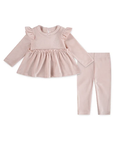 Huggies Baby Girl Long Sleeve Top and Leggings, 2-Piece Set