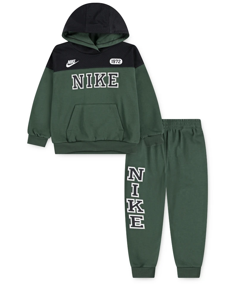 Nike Little Boys 2-Piecs Sportswear P.e. Blocked Pullover & Pant Set