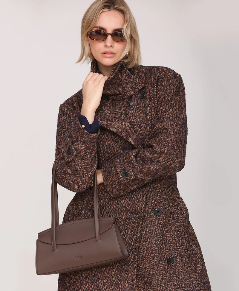 Avec Les Filles Women's Double Breasted Belted Wool Coat