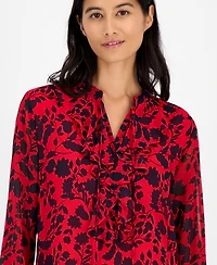 Tommy Hilfiger Women's Floral-Print Ruffled Top