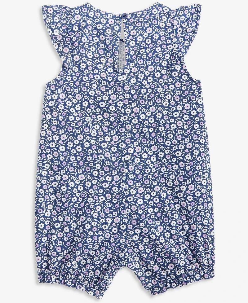 First Impressions Baby Girls Floral-Print Cotton Sunsuit, Macy's Exclusive