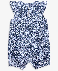 First Impressions Baby Girls Floral-Print Cotton Sunsuit, Macy's Exclusive