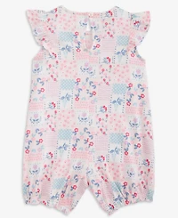 First Impressions Baby Girls Patchwork-Floral Printed Sunsuit, Macy's Exclusive