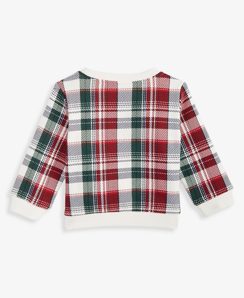 First Impressions Baby Boys Spruce Plaid Sweatshirt, Macy's Exclusive