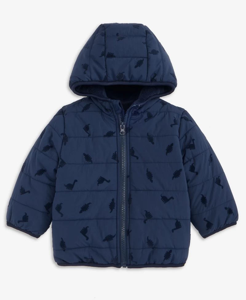 First Impressions Baby Boys Hooded Dino-Flocked Jacket, Macy's Exclusive