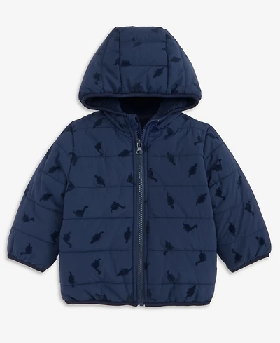 First Impressions Baby Boys Hooded Dino-Flocked Jacket, Macy's Exclusive