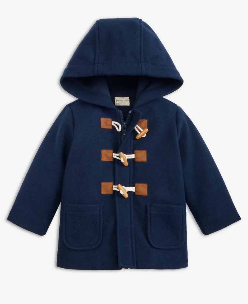 First Impressions Baby Boys Hooded Toggle-Closure Peacoat, Macy's Exclusive
