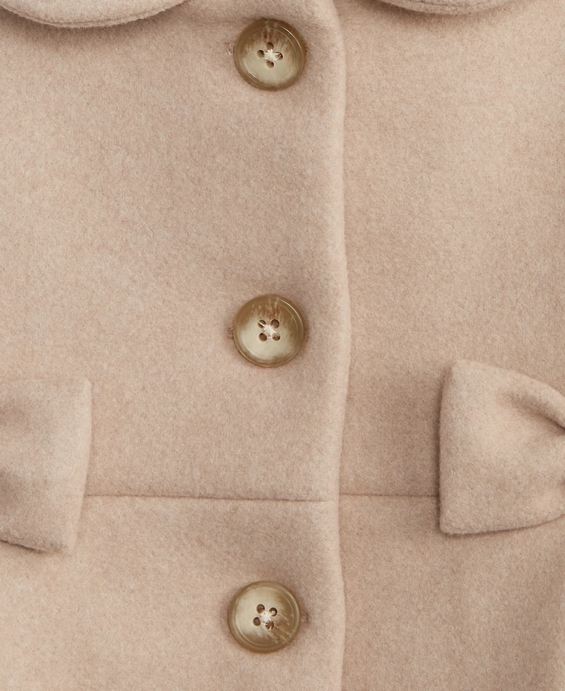 First Impressions Baby Girls Pleated Bow Peacoat, Macy's Exclusive