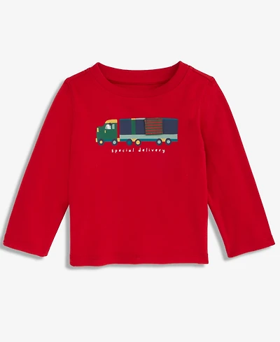 First Impressions Baby Boys Long-Sleeve Special Delivery Graphic T-Shirt, Macy's Exclusive